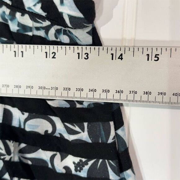 Daytrip Y2K Striped Burnout Cami Top Black White Empire Waist Large USA Made - Picture 4 of 8